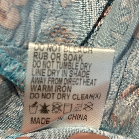 CAROLINE MORGAN Sz 16 Maxi Dress Buttons All Through Floral Ruffle Hem Hi Low - Picture 11 of 11